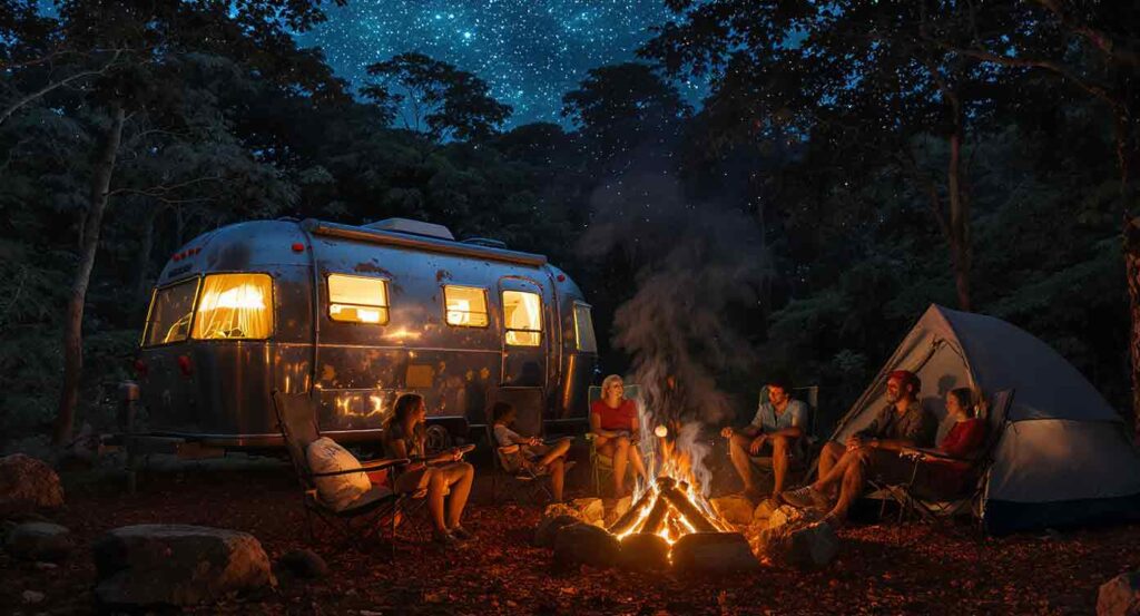 Campismo e Caravanismo. Ambiente familiar, Integração, experiências, tempo de convivência com qualidade.